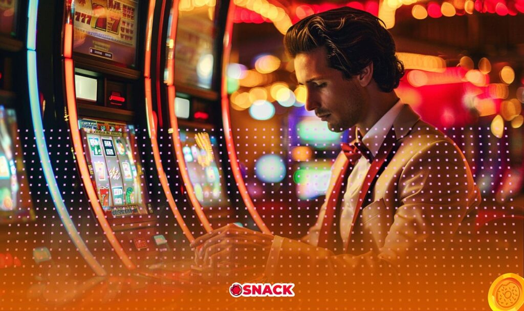uniswap casino - man playing slots